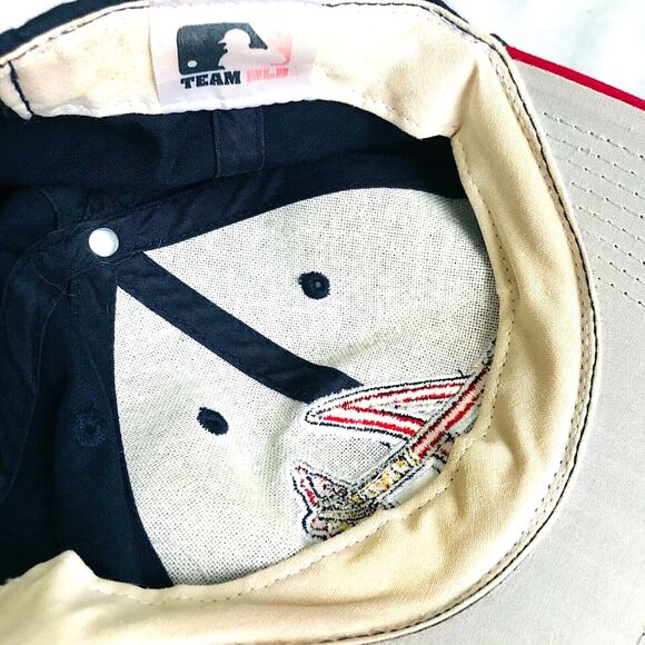 Atlanta Braves Cap Large Tomahawk Logo Outdoor Team MLB Blue Red S M Strap - Picture 6 of 12